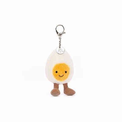 Jellycat Amuseables Happy Boiled Egg Bag Charm USA | 59680KBUF